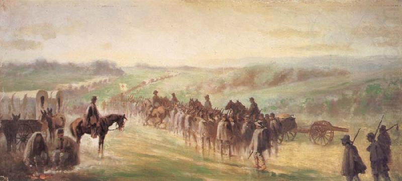 Forbes, Edwin Marching in the Rain After Gettysburg china oil painting image